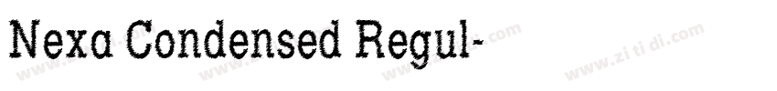 Nexa Condensed Regul字体转换